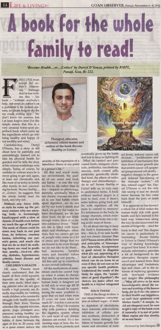 Goan Observer article